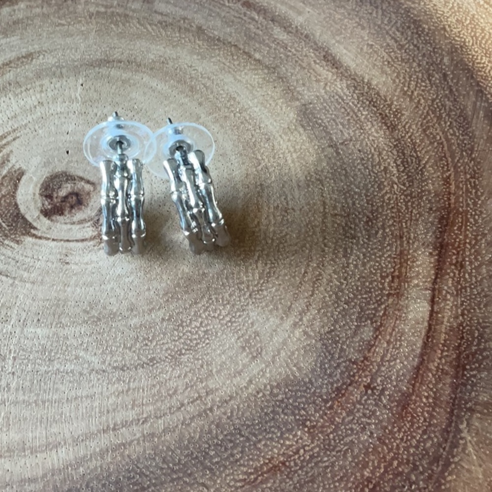Bamboo hoop earrings